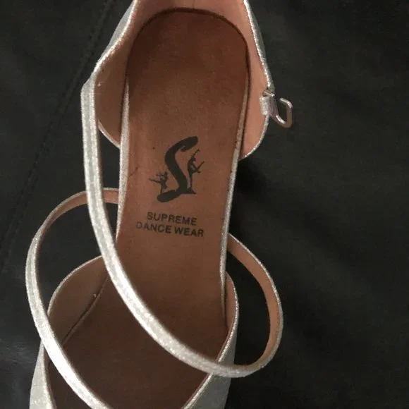 NEW  Ballroom Latin Dance Shoes in Silver - Picture 7 of 14